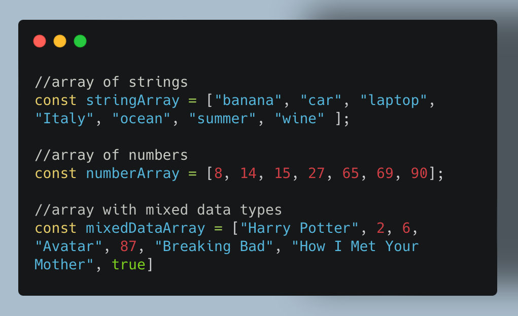 code-showing-different-types-of-arrays